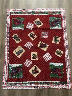 Handmade Train Quilt